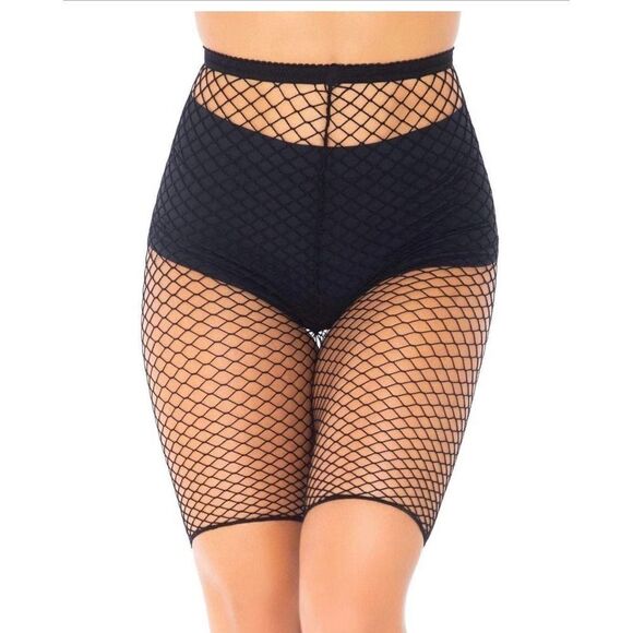 𝅺RAVE Festival Fishnet Biker Shorts - Picture 2 of 3